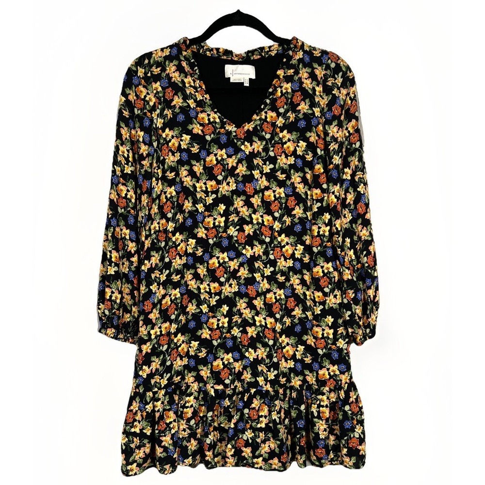 Anthropologie Allie Tunic Dress Floral Print Size 2 Boho Cottagecore Romantic